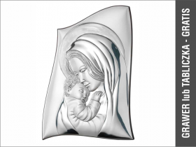 Matka Boża z dzieciątkiem - srebrny obrazek 81000
