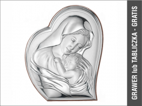 Matka Boża z dzieciątkiem - srebrny obrazek 81051