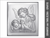 Aniołek z latarenką z podpisem - srebrny obrazek kwadratowy 6430