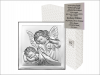 Aniołek z latarenką - srebrny obrazek kwadratowy 6387