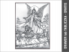 Anioł Stróż z dziećmi na kładce - srebrny obrazek 6349
