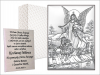 Anioł Stróż z dziećmi na kładce - srebrny obrazek 6349