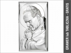 Papież Św. Jan Paweł II - srebrny obrazek 81234