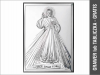 Jezus miłosierny - srebrny obrazek 80001