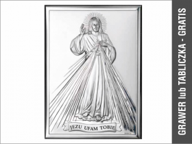Jezus miłosierny - srebrny obrazek 80001