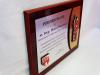 Podziękowanie za współpracę dla Strażaka - dyplom drewniany