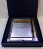 Dyplom szklany złożony w etui - wyróżnienie firmy