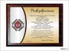 Podziękowanie dla strażaka -  dyplom drewniany złożony