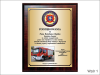Podziękowanie od strażaków za wsparcie - dyplom drewniany złożony