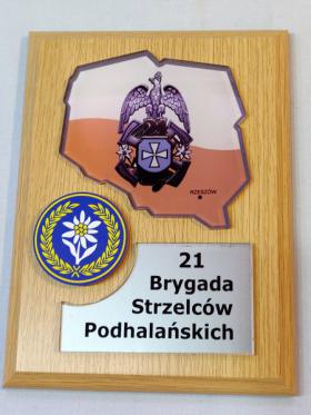 Ryngraf Polska - dyplom drewniany złożony