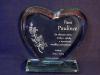 Pamiątka dla Nauczyciela - statuetka szklana serce G031 z grawerem