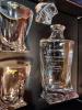 Emerytura - kryształowy komplet do whisky karafka i szklaneczki Bohemia Quadro Prestige z grawerem