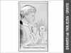 Pamiątka I Komunii Św. dla chłopczyka - prostokątny srebrny obrazek JAP758
