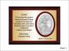 Pamiątka Komunii dla dziewczynki - srebrny obrazek i złoty laminat na wiśniowym podkładzie